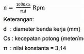 Rumus Untuk Menentukan Putaran Mesin Frais Adalah